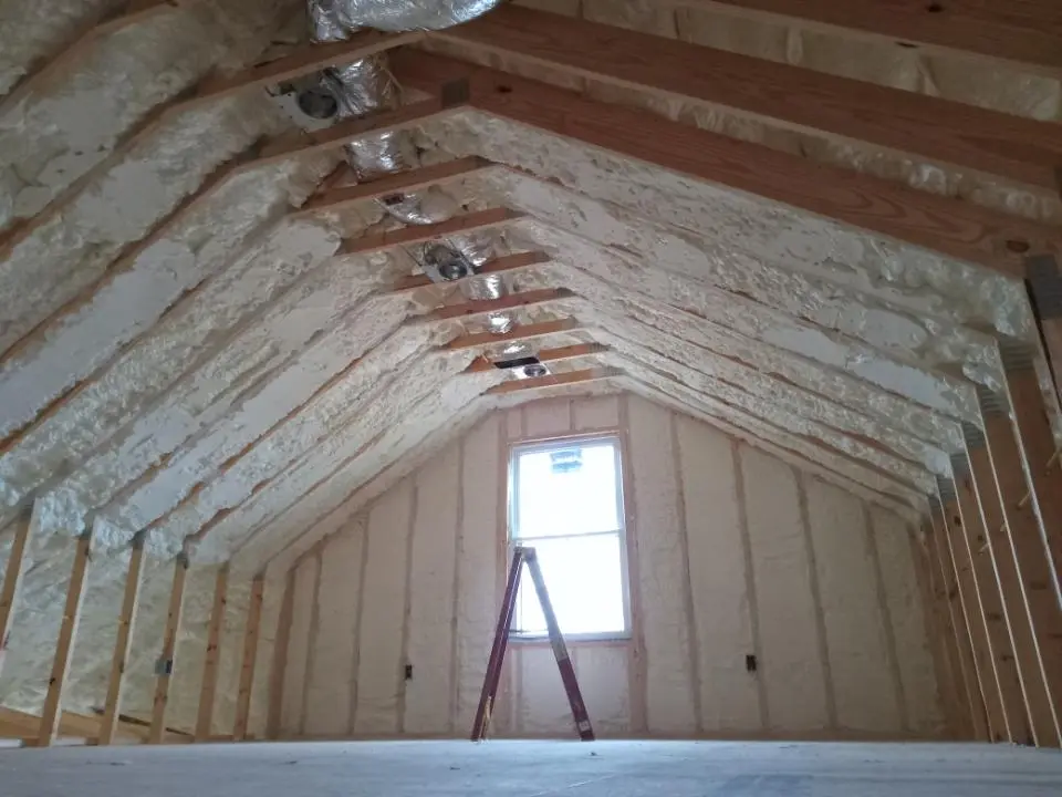Spray foam roofing application for Crawl Space Insulation project in Charleston